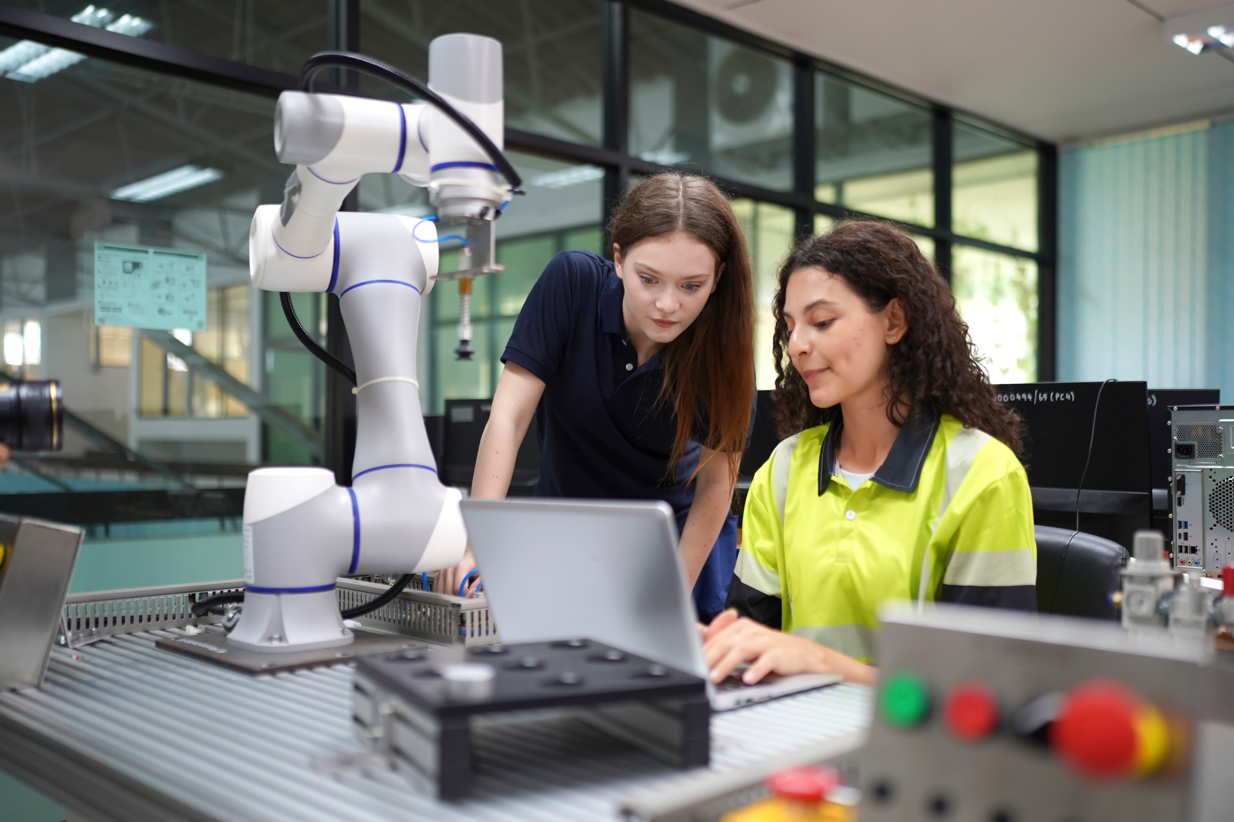 Team members showcasing creativity in the Showtime activity at The Thought Bulb.